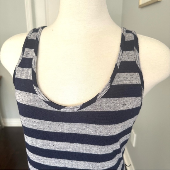 JACOB Striped Sleeveless Jersey Maxi Dress with Hi-Lo Hem - Sz M - Picture 3 of 9